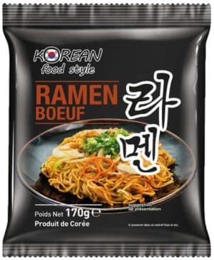 Korean Food Style Ramen-nudlar med smak av nötkött 170 g